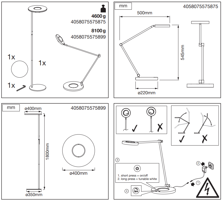 LEDVANCE 4058075575875 Sun Home Panan Lamp - Fig 1