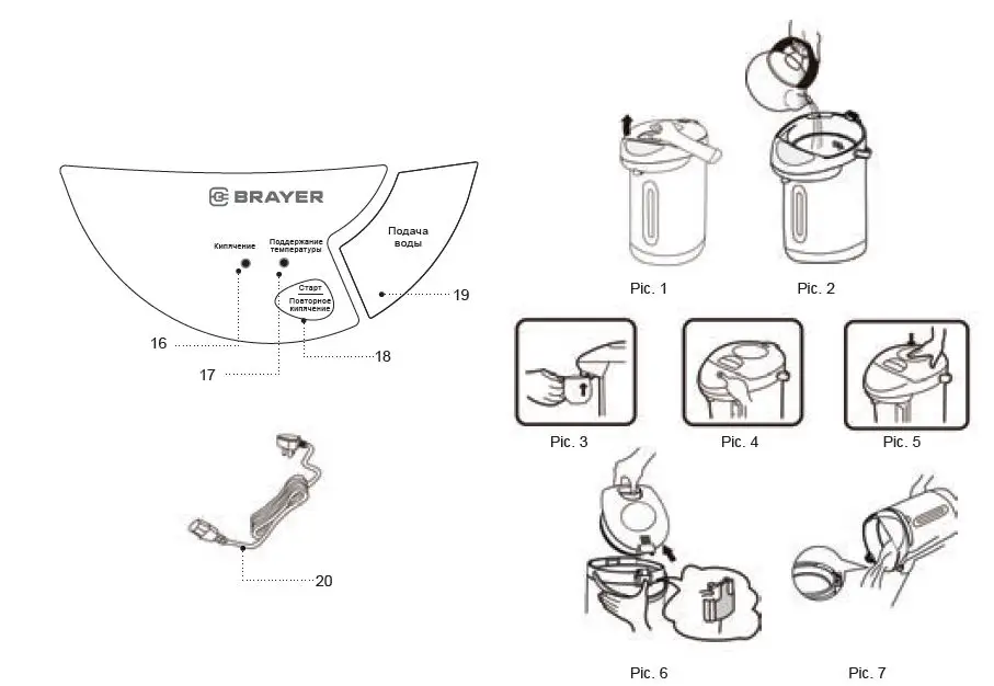 BRAYER BR1092 Electric Kettle fig 2