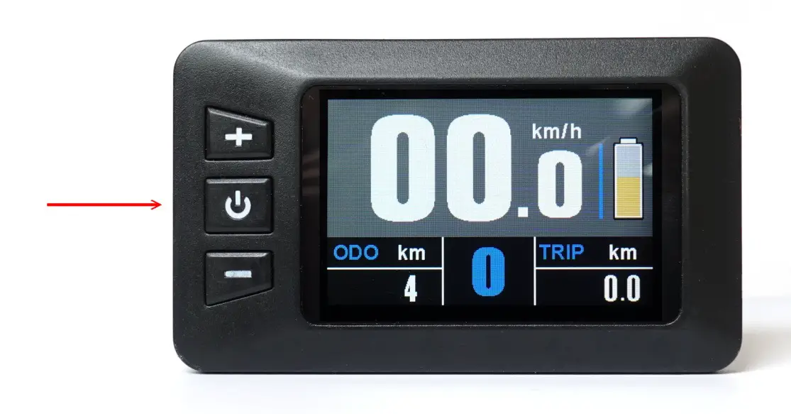 activate the display keep the middle push button pressed for more than 2 seconds