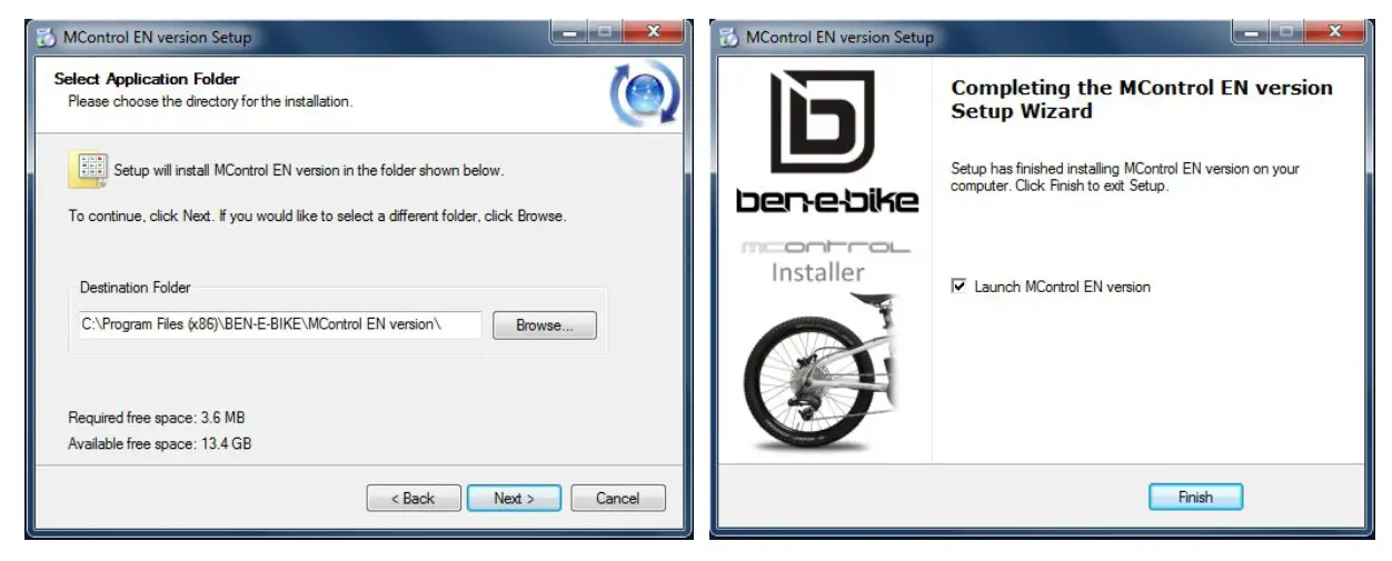 ben-e-bike TWENTY E-POWER - Choose the location on the hard drive of your PC