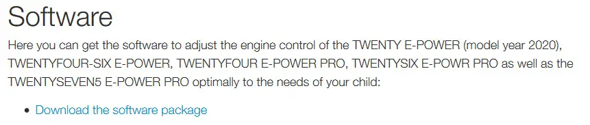 ben-e-bike TWENTY E-POWER - Software
