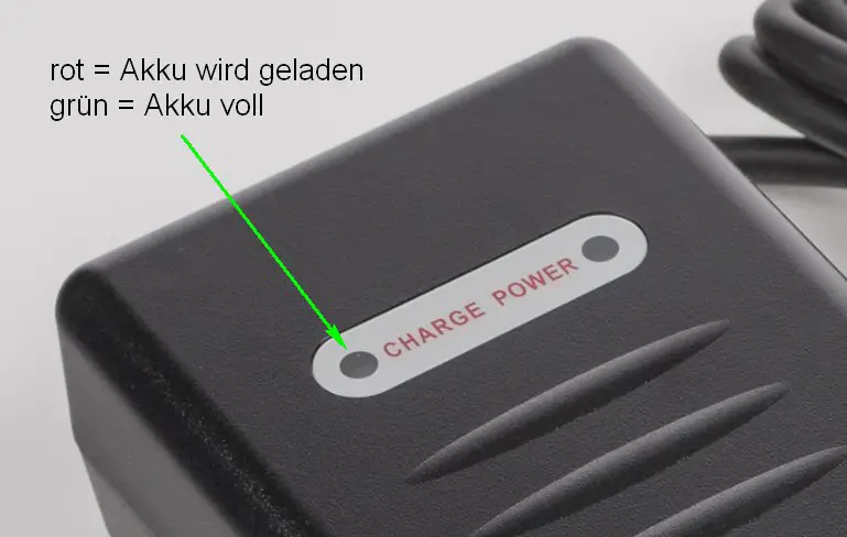 ben-e-bike TWENTY E-POWER - charging indicator on the charger