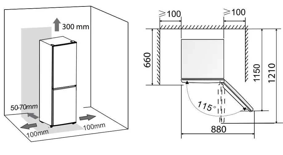 INVENTUM MDR2600 Freestanding Fridge Freezer - overview 1