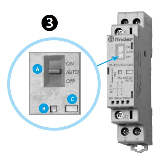 finder 22.32 Modular Contactor 25A 3