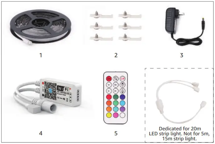 Olafus LED Smart Strip COMPONENTS