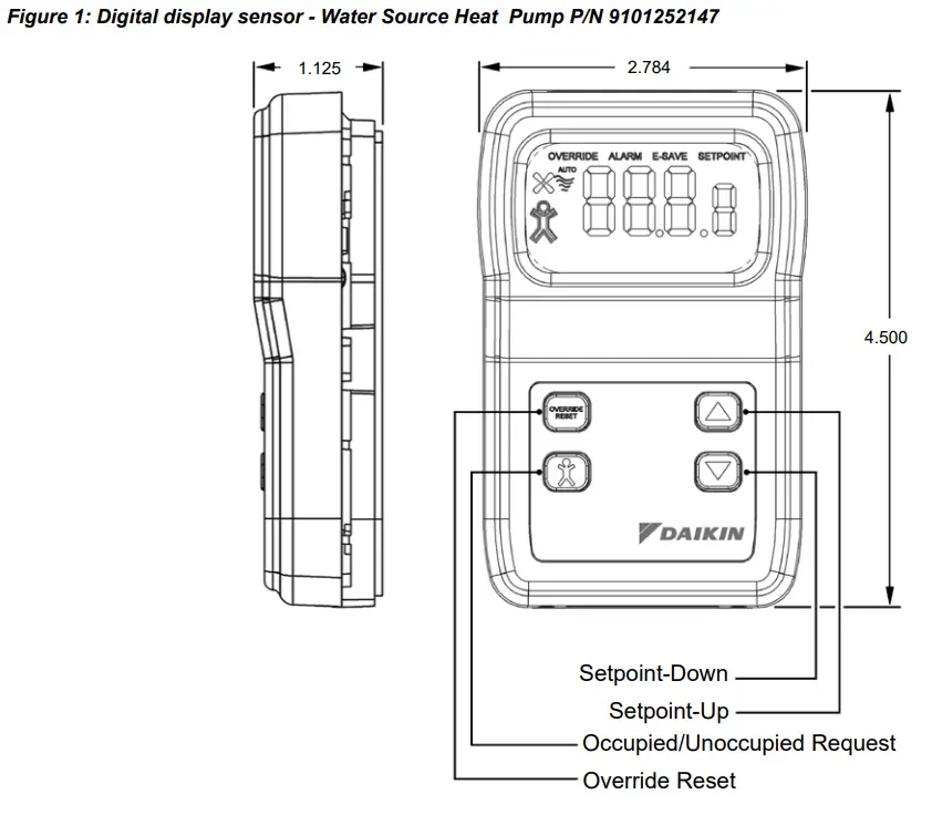 DAIKIN IM 1237-3 Digitally Adjustable Display Sensor Instruction Manual - Figure 1