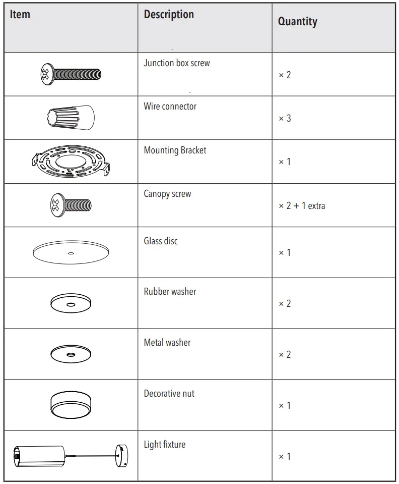 artika PDT-1SUB-HD-CR LED Pendant Light Subway Round Instruction Manual - INCLUDED