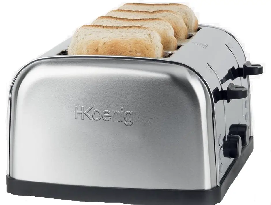 H Koenig toas14 1700W 4 Slice Toaster