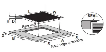 ARTUSI CAID604K Induction Cooktop - installation