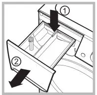 INDESIT Washer-Dryer - Cleaning the detergent dispenser drawer