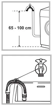 INDESIT Washer-Dryer - Connecting the drain hose
