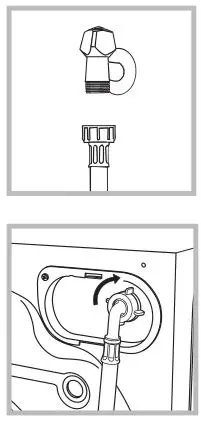 INDESIT Washer-Dryer - Connecting the water inlet hose