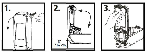 Gojo ADX-7 Dispenser Instruction 1