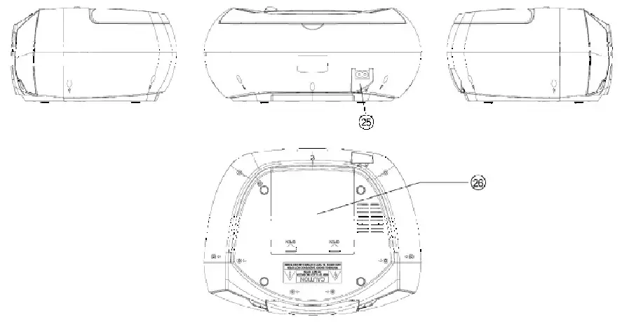 CALIFONE CDR 3916BT Bluetooth Multimedia Boombox - controls 2
