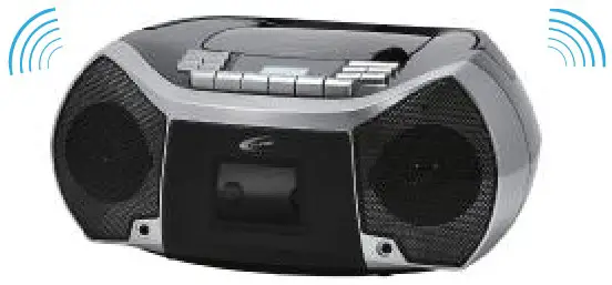 CALIFONE CDR 3916BT Bluetooth Multimedia Boombox - cover