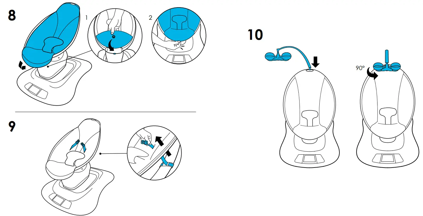 4moms 2000800 MamaRoo 4 Multi Motion Baby Swing - Fig 2