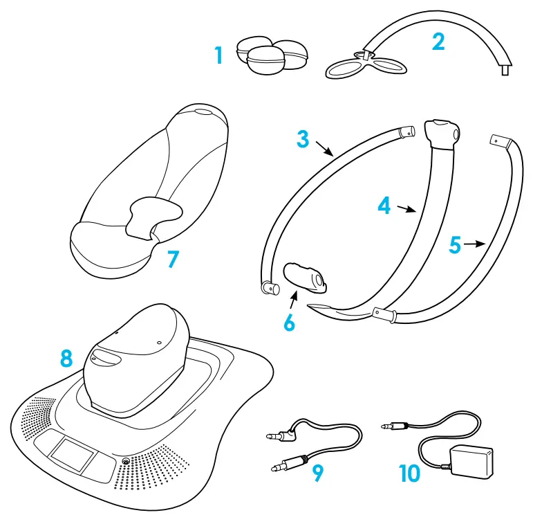 4moms 2000800 MamaRoo 4 Multi Motion Baby Swing - PARTS