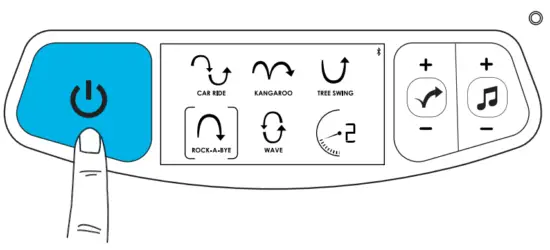 4moms 2000800 MamaRoo 4 Multi Motion Baby Swing - POWER ON OFF