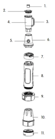 ELVITA CMB3504X Blender - parts