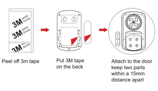 HENDUN Waterproof Gate Door Alarm - Installation