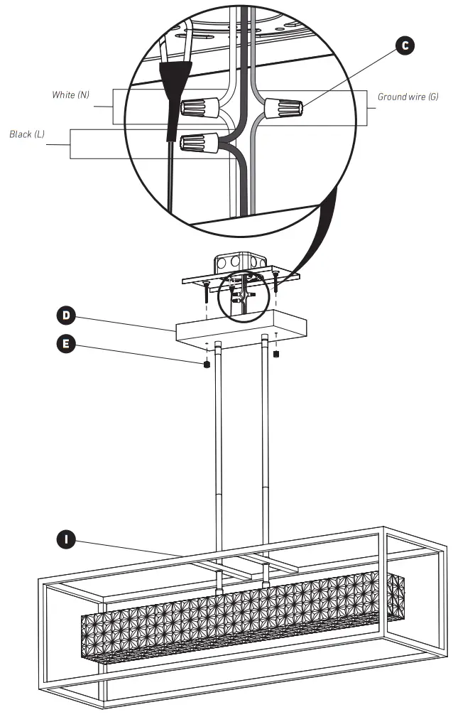 artika PDT BLC C1BL Baldwin LED Pendant Light FIG