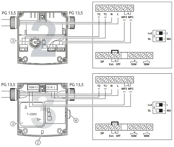 Fault acknowledgement buttons