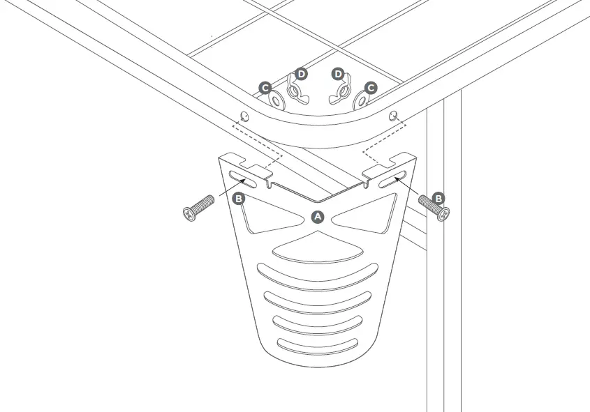GLIDEAWAY-SPS21BHBB-Space-Saver-Headboard-Bracket-fig-2