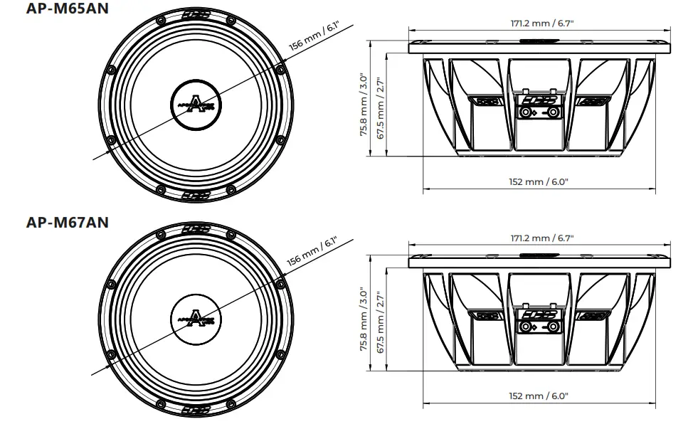 Deaf Bonce Apocalypse AP-M67AN MID Range Speaker - Fig 9