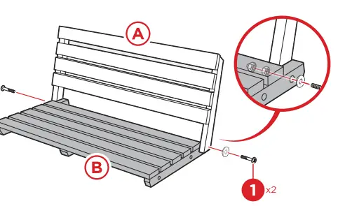 bcp SKY2364 Wooden Wagon Wheel Bench-4