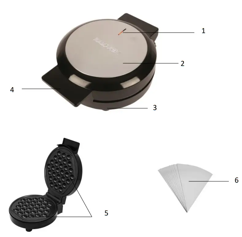 KALORIK WM 47674 Bubble Waffle Maker - PARTS