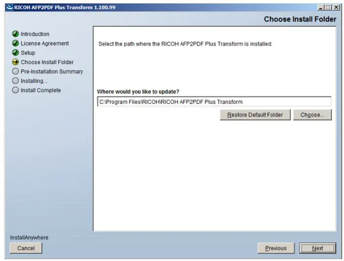 Using the AFP2PDF Plus Transform