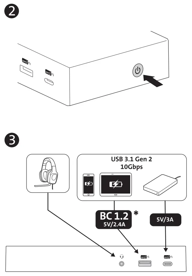 Kensington SD4820P USB-C 10Gbps Dual Video Driverless Docking Station - fig 3