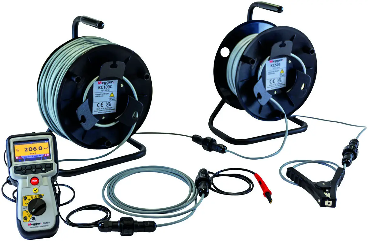 Megger KC Series 3 Piece Wind Turbine Lightning Protection Test Lead Set - cover