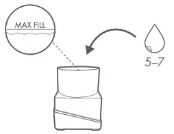 Homedics ARMH-410 Aroma Diffuser - Pour water into the reservoir