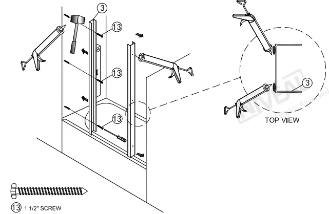 NIVEAL LU97-6060MB H Sliding Semi Frameless Tub Door in Matte-7
