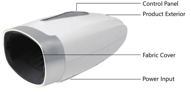 iRelieve A-7000-WH Hand Massager Machine - diagram