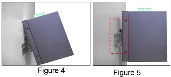 antaira LMX-0800 Series 8-Port Industrial Managed Ethernet Switch Installation Guide - Figure 4,5