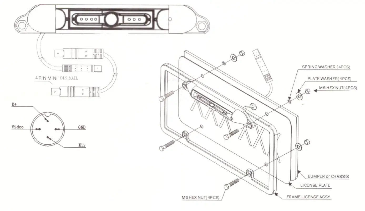 BOYO VISION VTL400CIR Bar-Type License Plate (4)