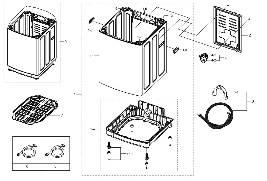 SAMSUNG WA65F5S6DRW Top Loader Washing Machine - Figure 3