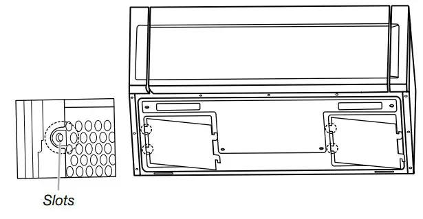 KitchenAid W11404359A Microwave Hood Combination User Guide - Replace a new charcoal filter and reattach it back to the bottom plate