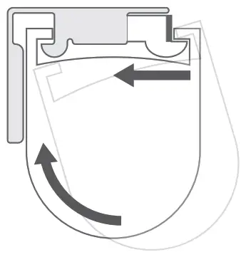 blinds 2go Paleo Linen Steel Roman Blind - Fitting1