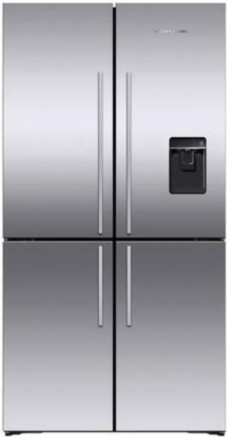 FISHER PAYKEL RF203QDUVX1 Freestanding Quad Door Refrigerator Freezer, 36 Inch, 18.9 cu ft, Ice & Water