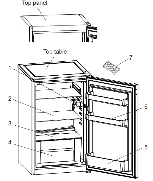 VESTEL 10781903 RVS-100 Fridge fig 2