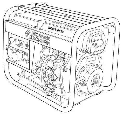 K NNER S HNEN KS 6100HDE Diesel Generator in Soundproof Housing - Diesel generator in soundproof