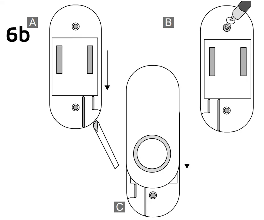 Securing push button with screws