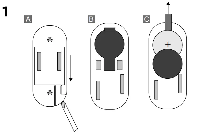 Remove battery strip from push button