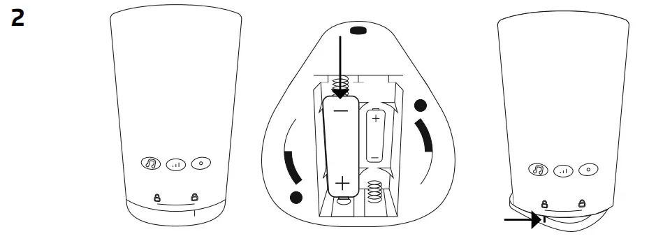 Installing the doorbell batteries