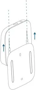 Use the mounting screws