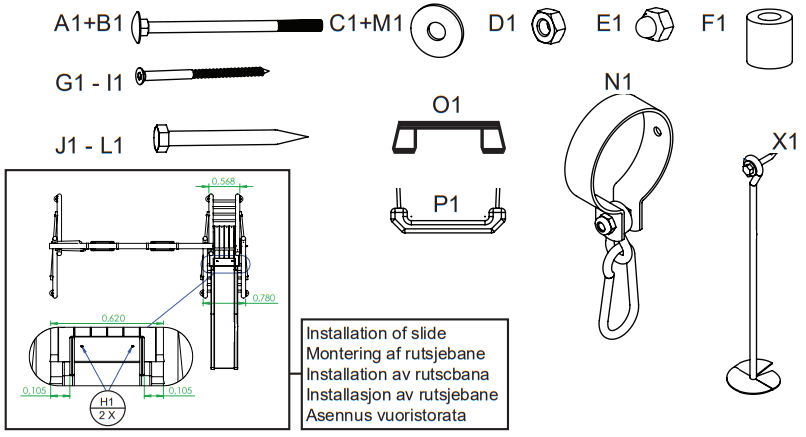 NORDIC Play 805 627 Swing Set - fig 1