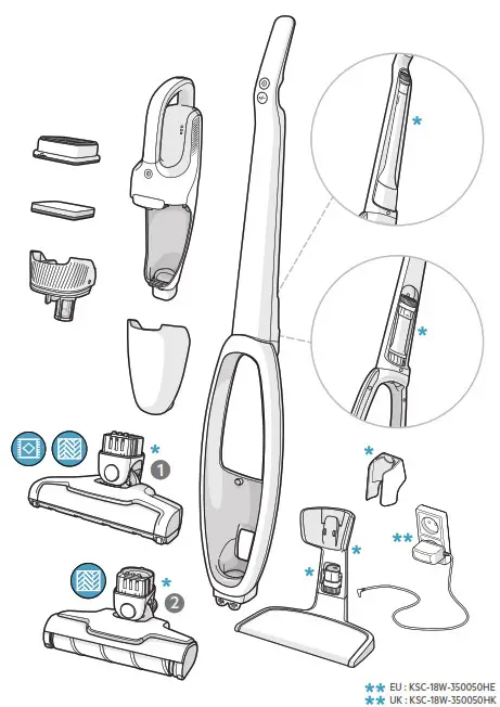 AEG QX8 Cordless Vacuum Cleaner-Accessories